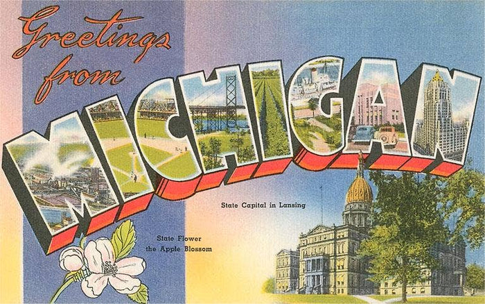 Postcard MI-534 Greetings from Michigan