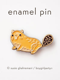 Beaver Enamel Pin – Beaver brooch – Forest Animal Pin