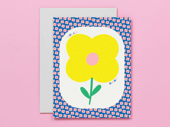 Flower Baby • Big Flower New Baby Card