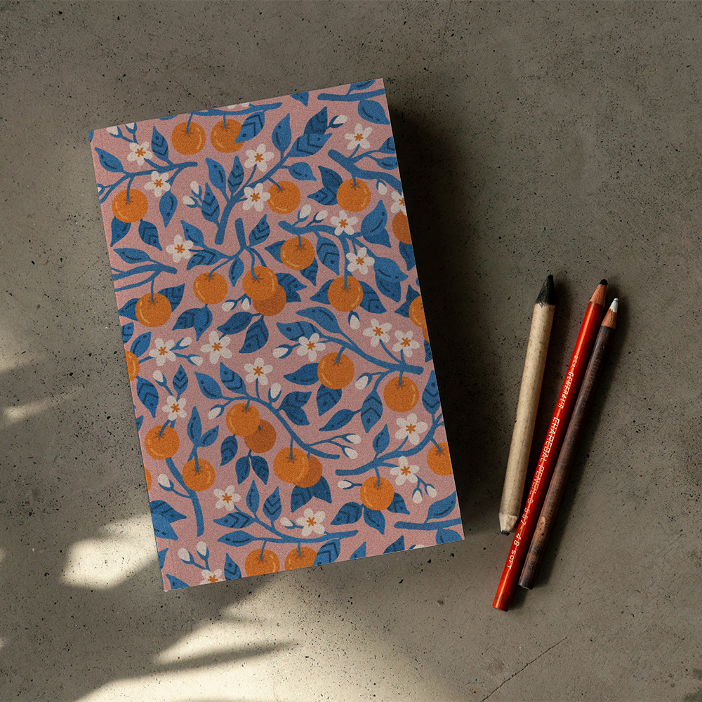 Lunar Oranges Classic Layflat Notebook LFC2036L