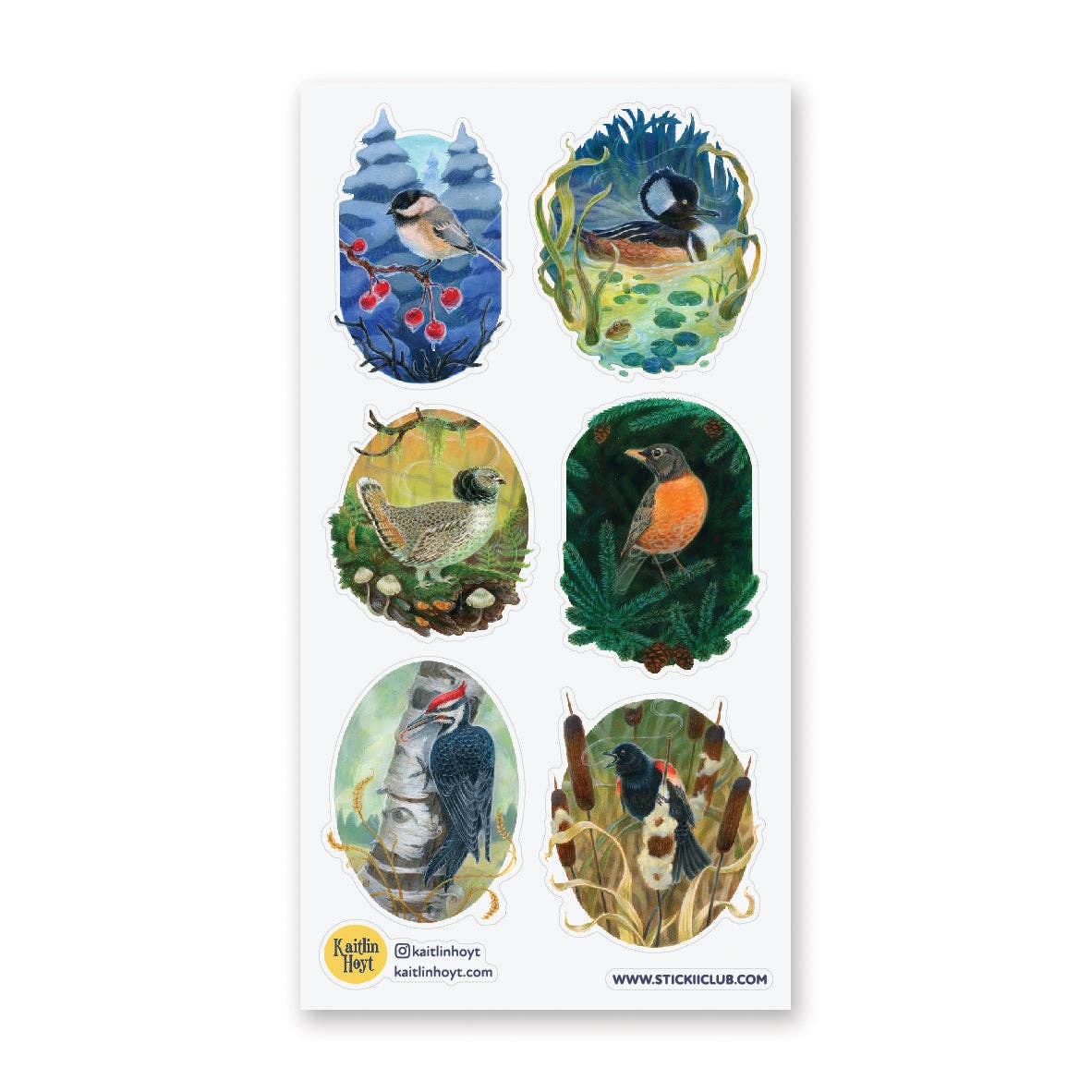 Songbirds of the Seasons Sticker Sheet