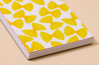 Farfalle Bowtie Pasta Foodie Letterpress Spiral Pocket Size Notebook Fathers Day Gift Mothers Day