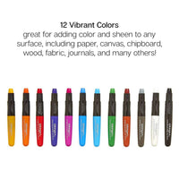 Mixed Media Gel Stick Crayon Set - 12 Colors
