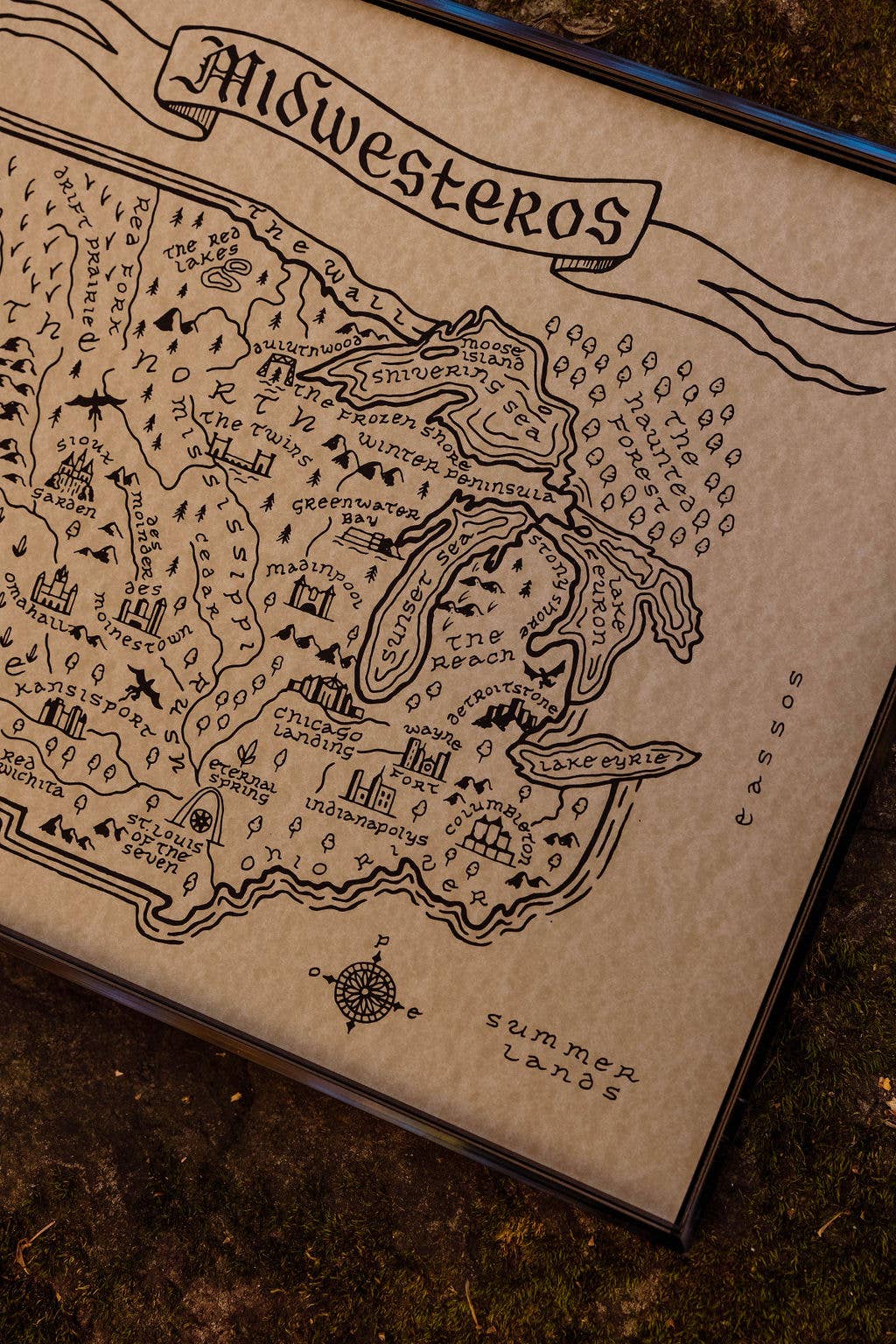 Midwesteros Map Print