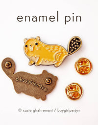 Beaver Enamel Pin – Beaver brooch – Forest Animal Pin