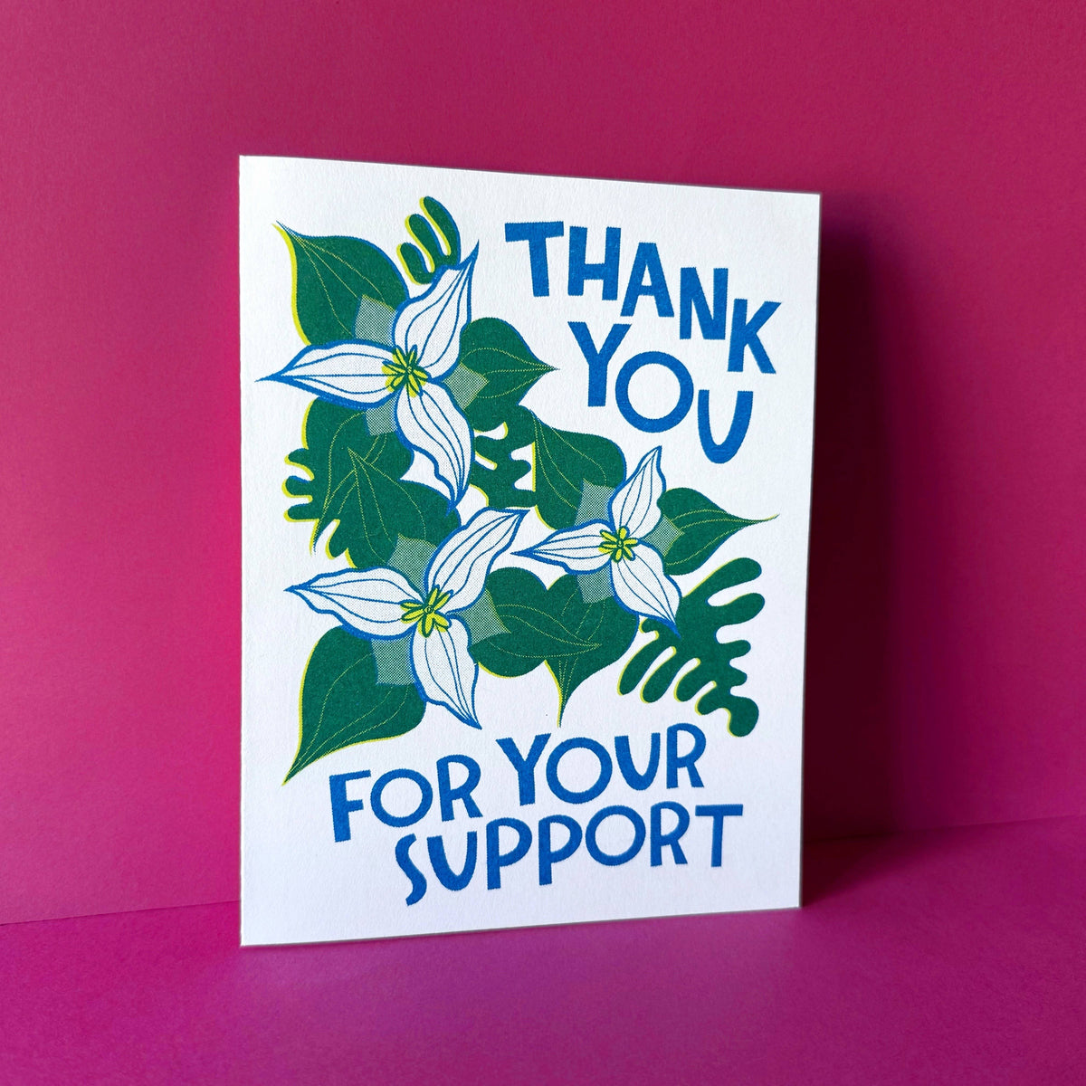 Thank you For Your Support - Risograph Greeting Card 