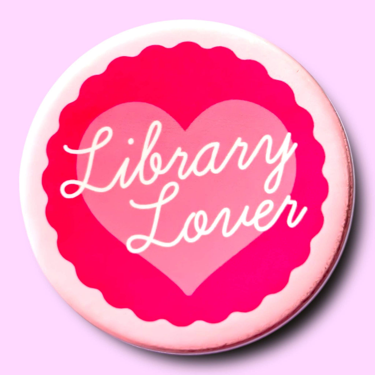Library Lover (Button or Magnet!)
