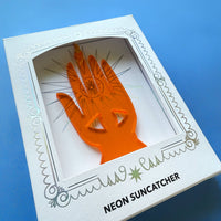 Helping Hand Neon Suncatcher