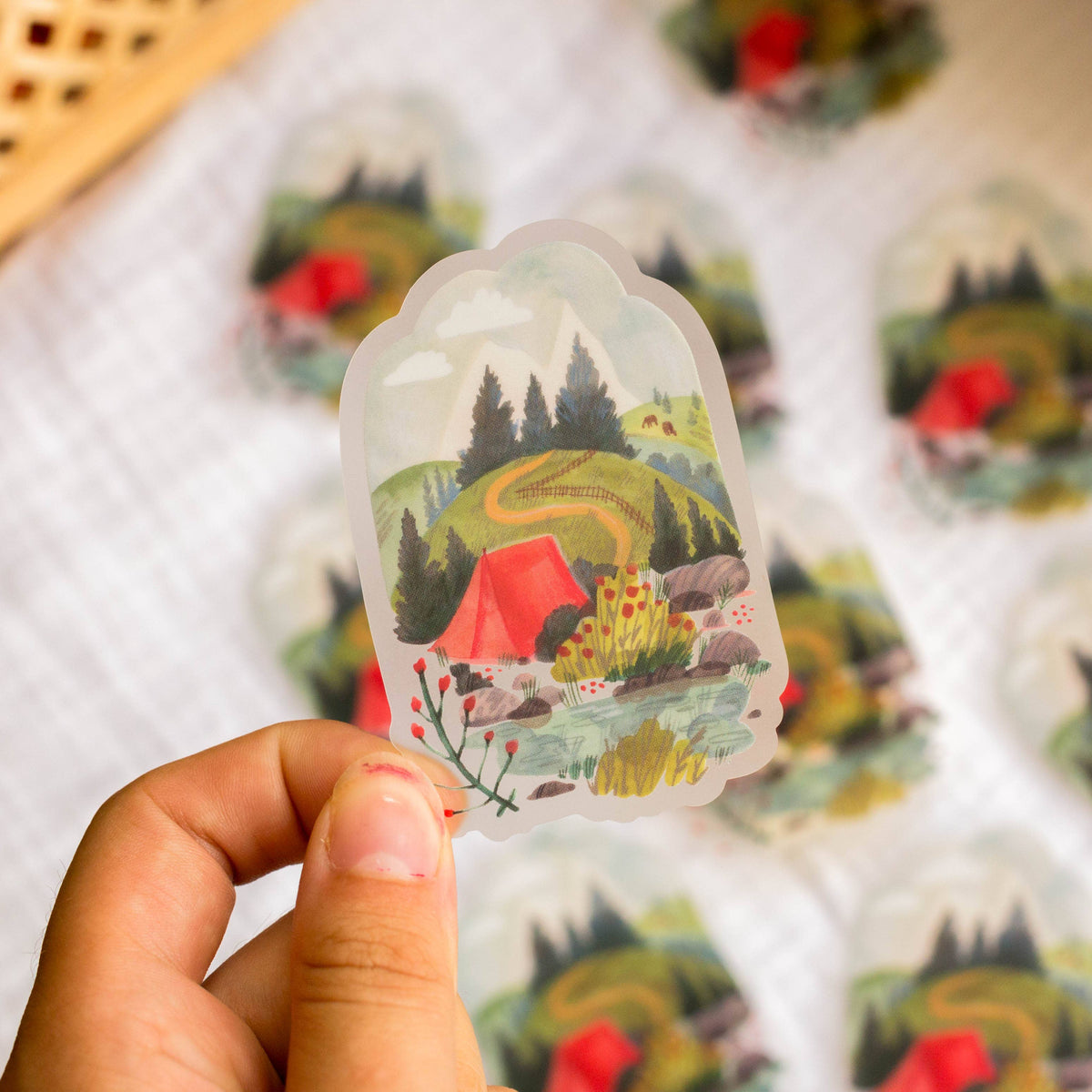 Vinyl sticker — Camping