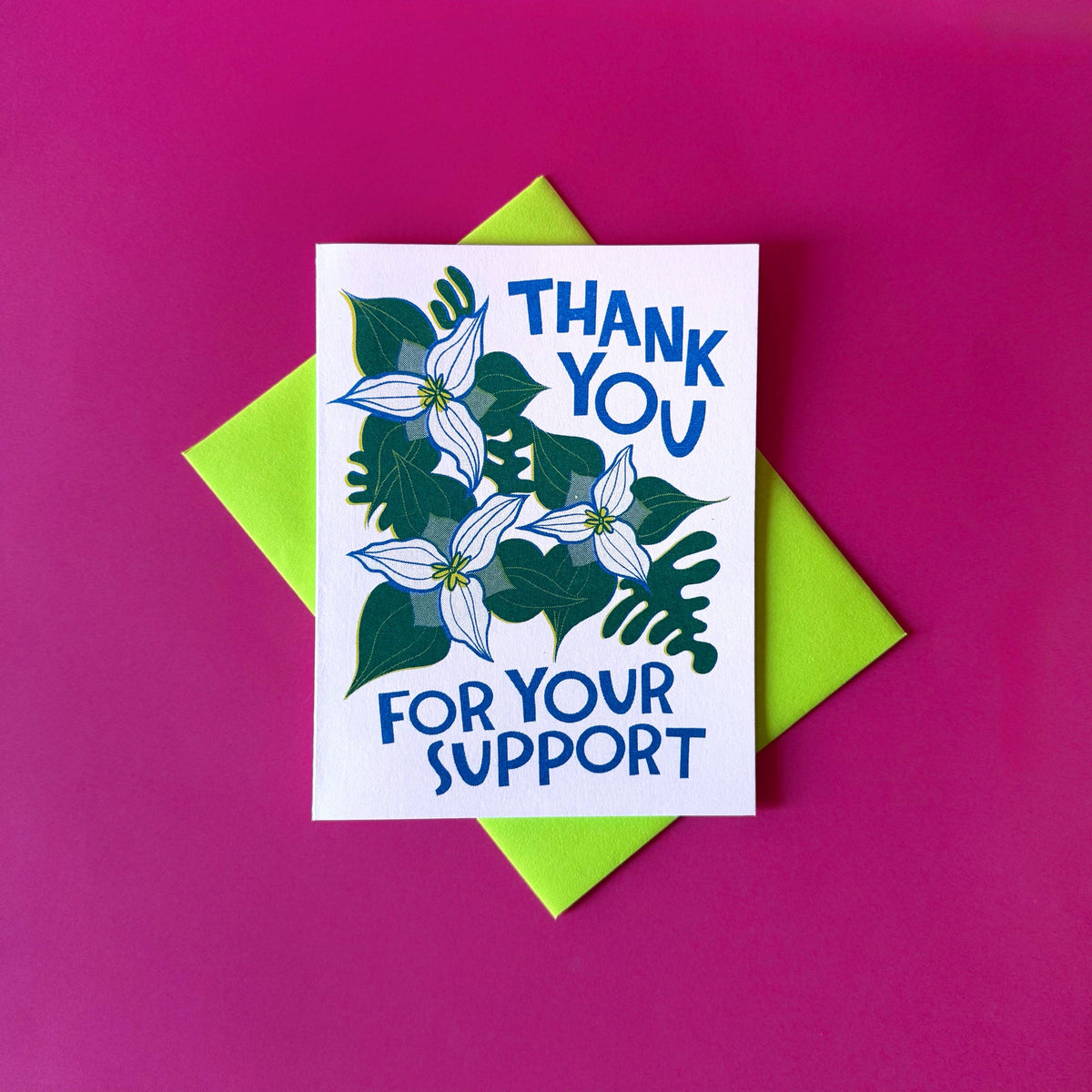 Thank you For Your Support - Risograph Greeting Card 