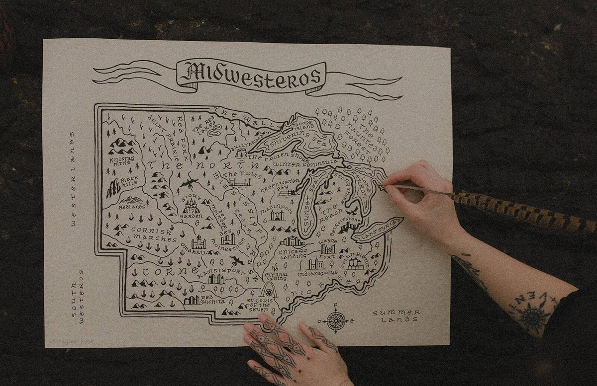 Midwesteros Map Print