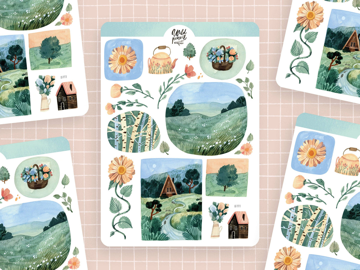 Sticker Sheet — Summer Meadow