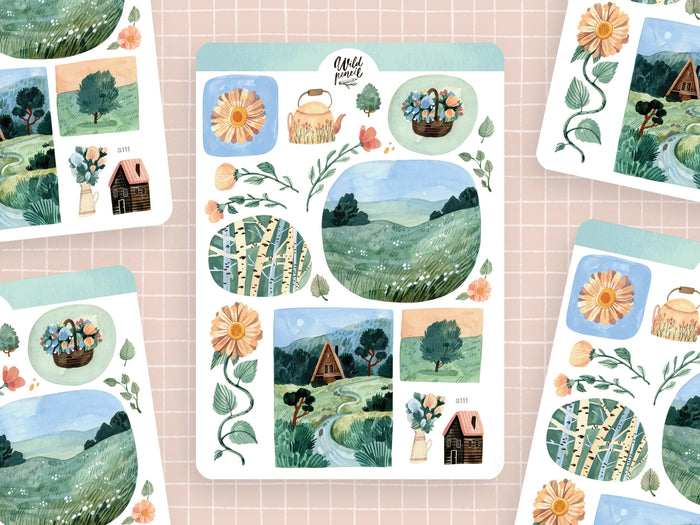 Sticker Sheet — Summer Meadow