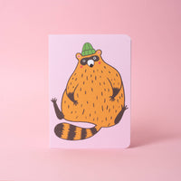 Fat Raccoon B6 Blank Notebook