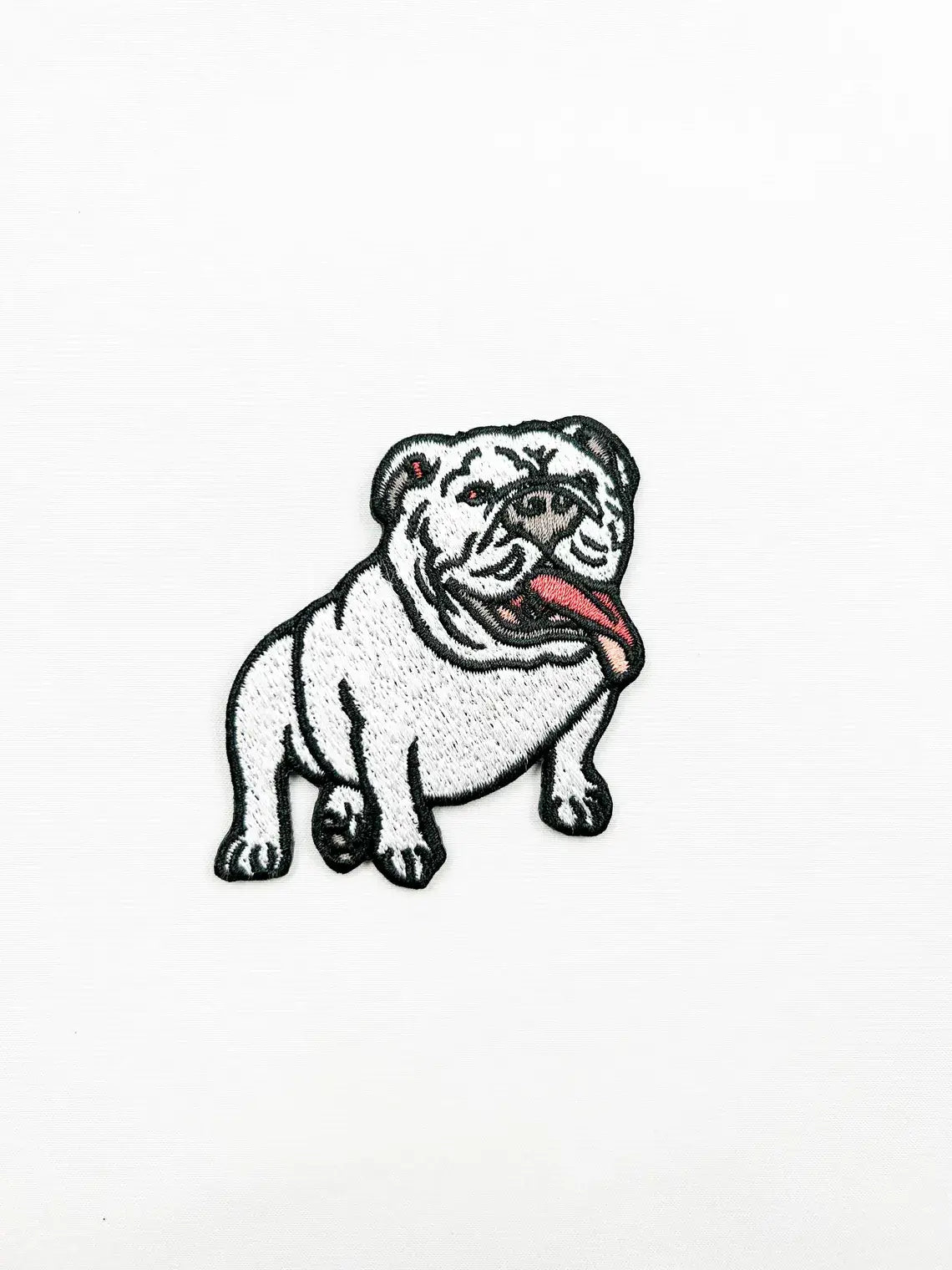 Bulldog Embroidered Iron On Patch Dog Patch Pet Lover Mascot