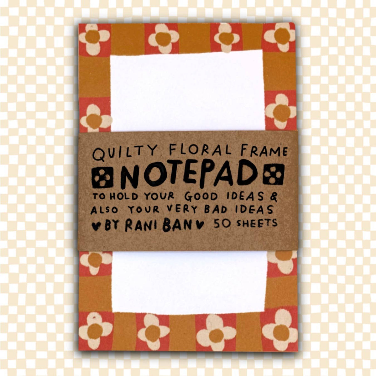 QUILTY FLORAL FRAME Notepad