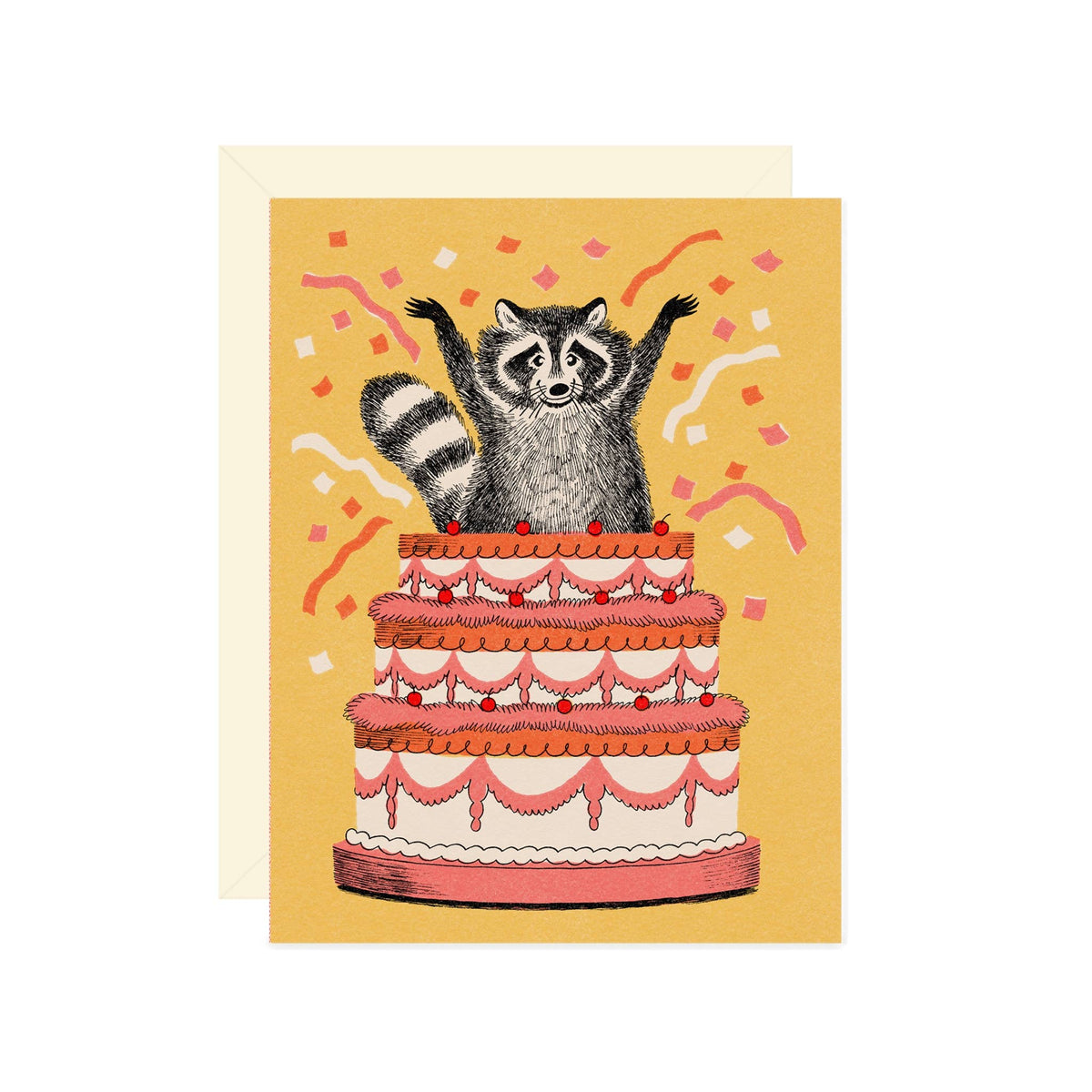 Surprise Raccoon Cake Card