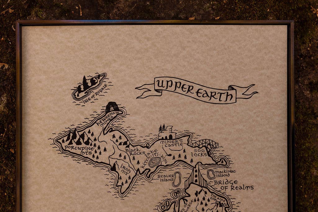 Lord of the Rings / The Hobbit Middle Earth Map of Michigan