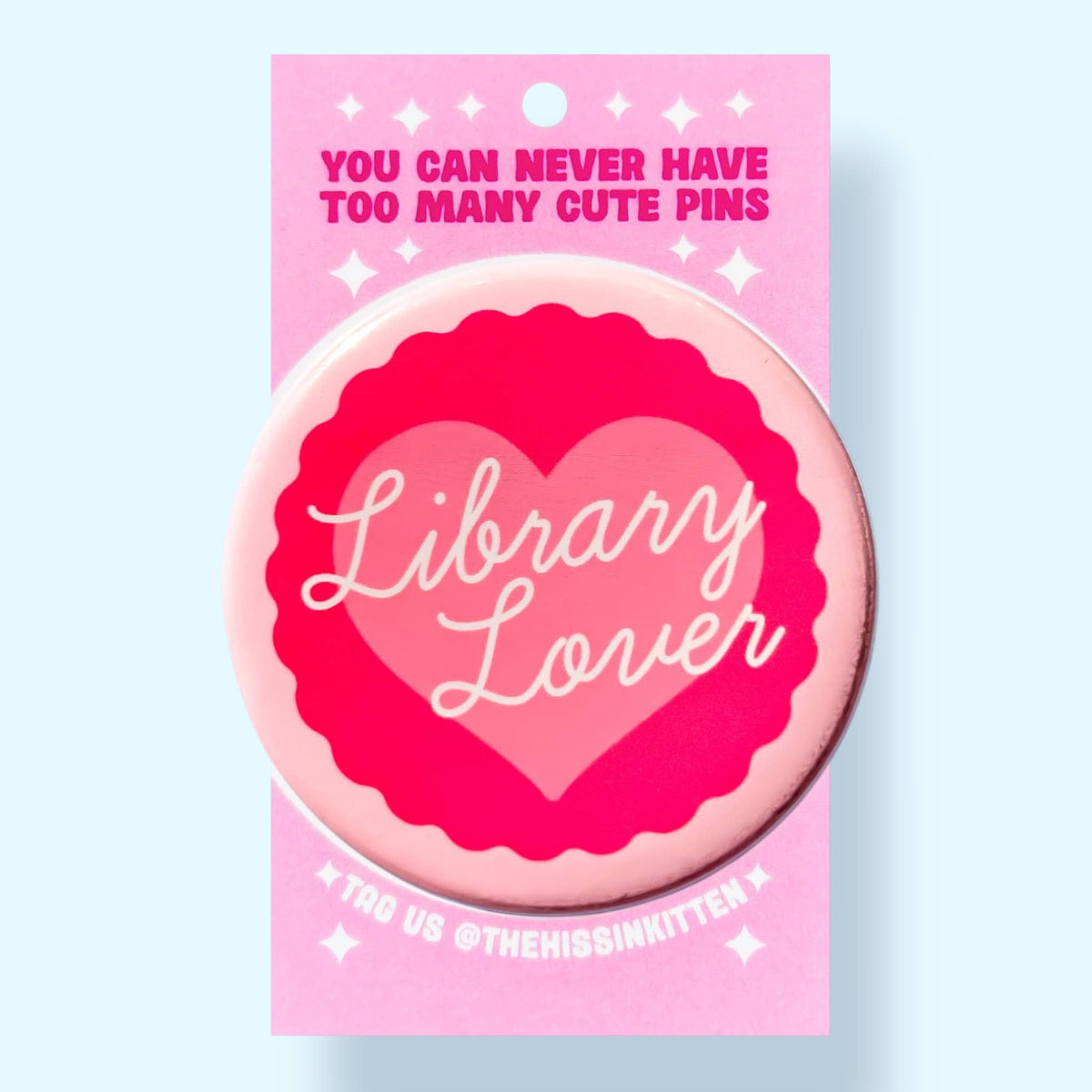 Library Lover (Button or Magnet!)