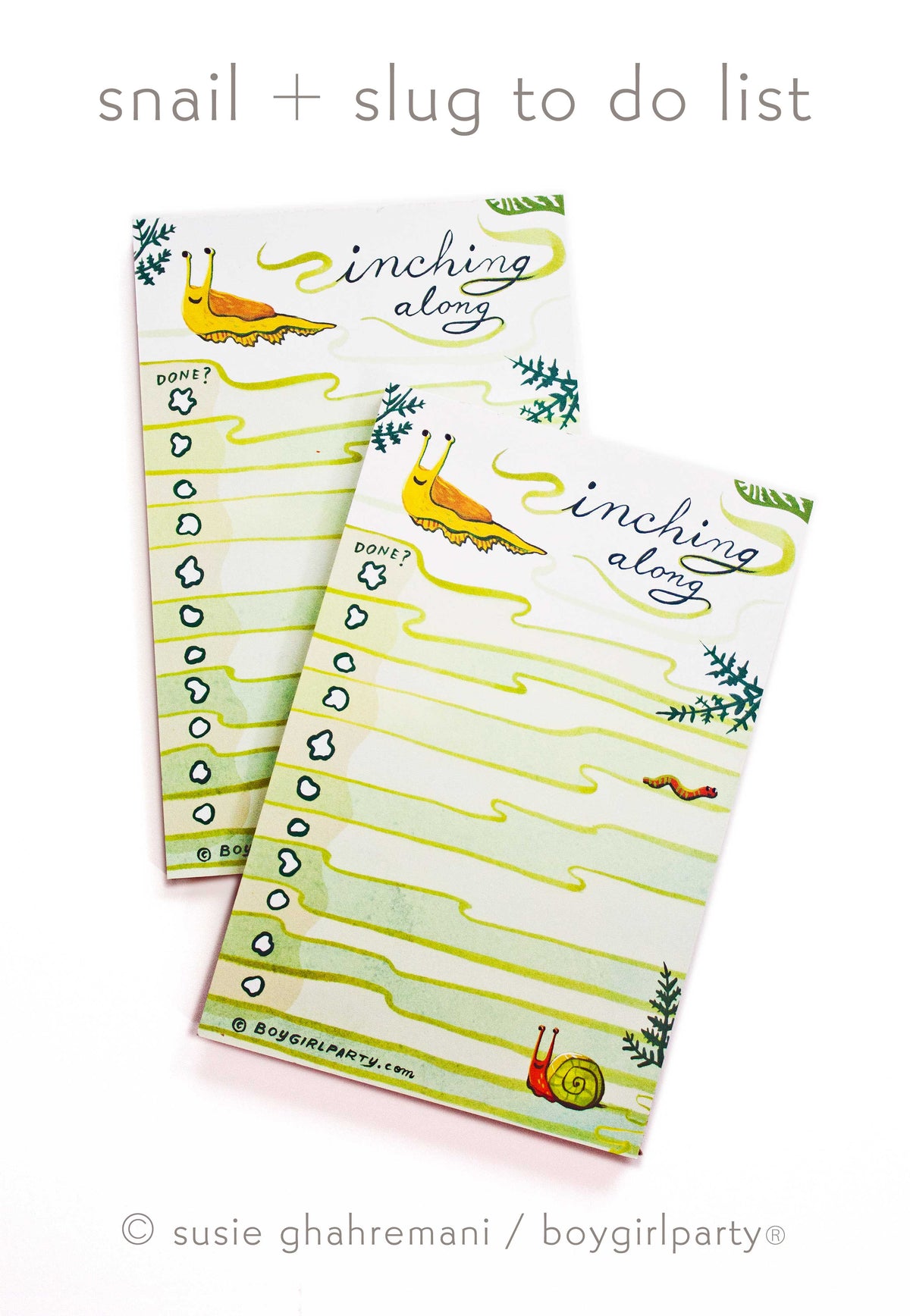 Snail and Slug To Do List Notepad - Daily Task Checklist