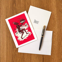 Greeting Card DM-08 Devil with Steaming Apples