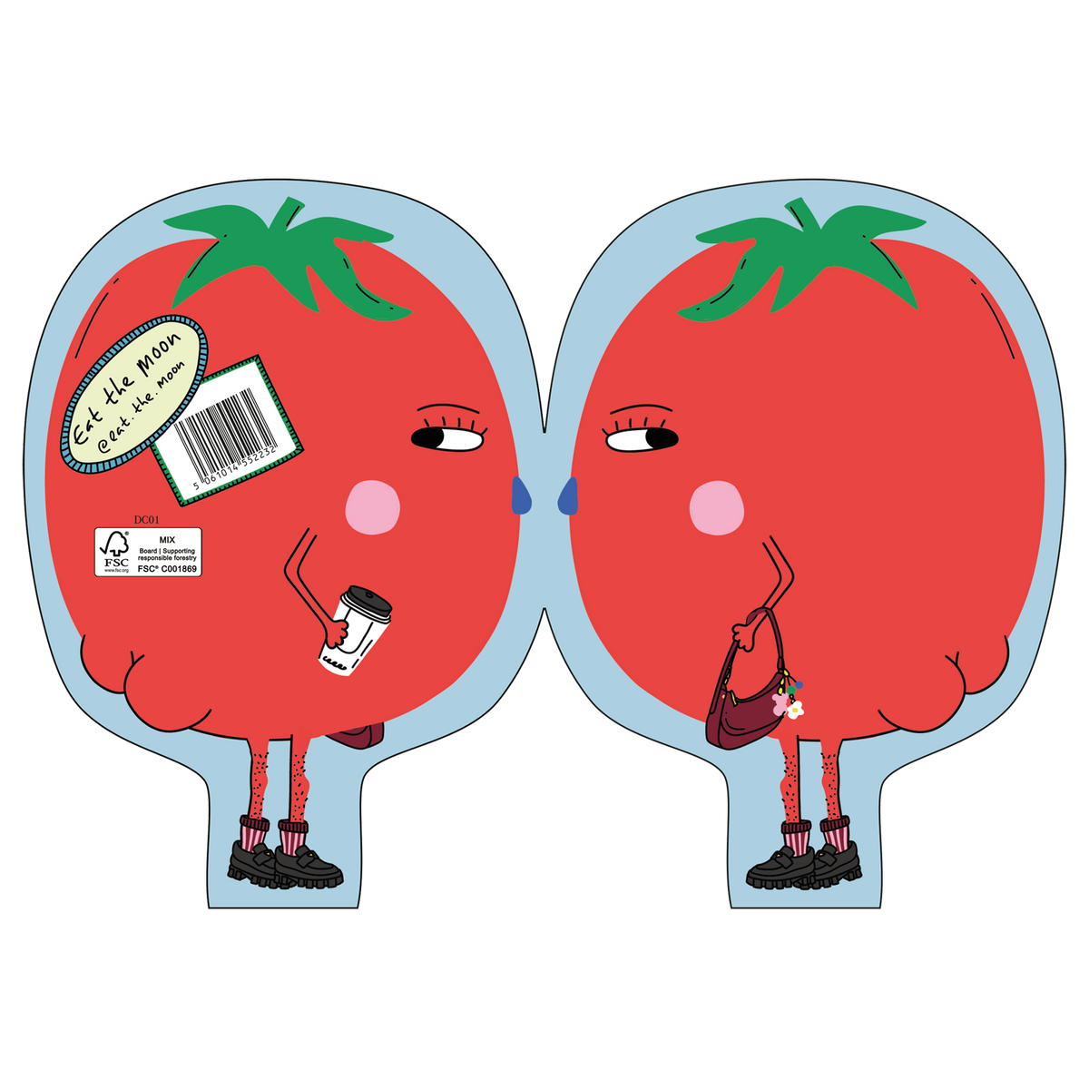 Hey Tomato! Die cut greeting card