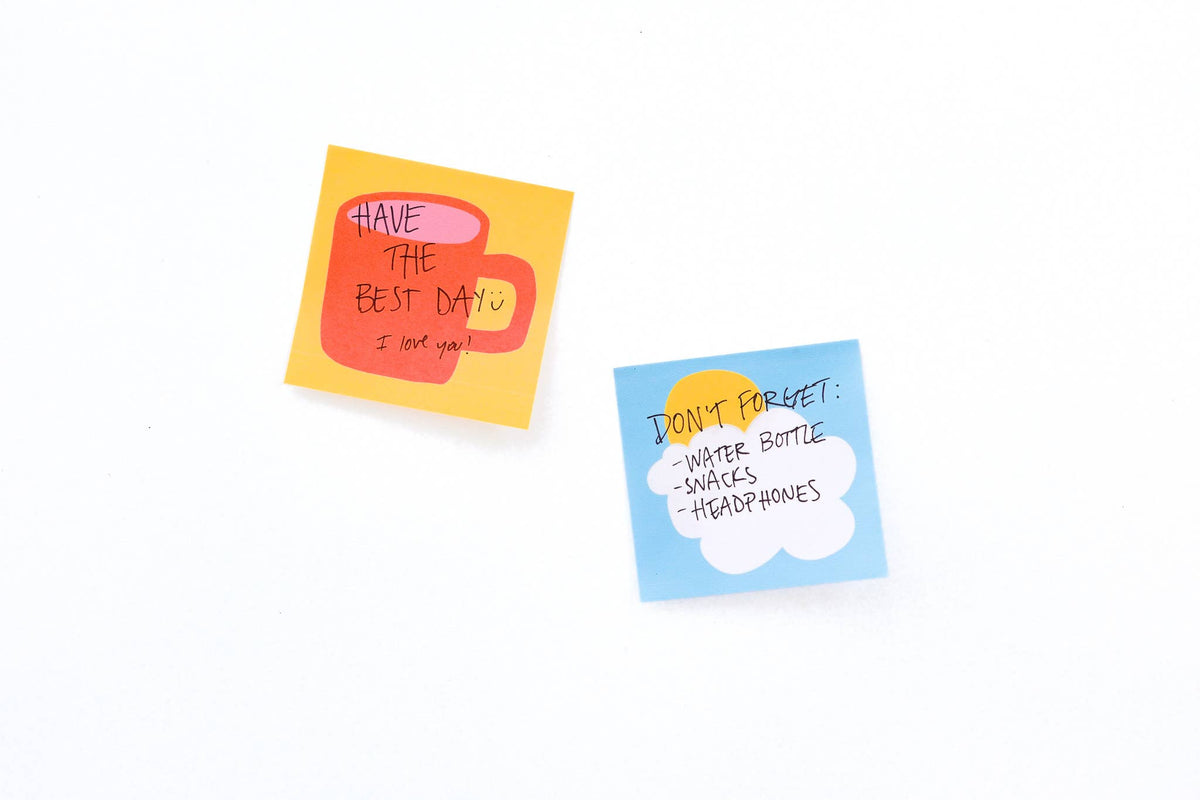 Partly cloudy sticky notes