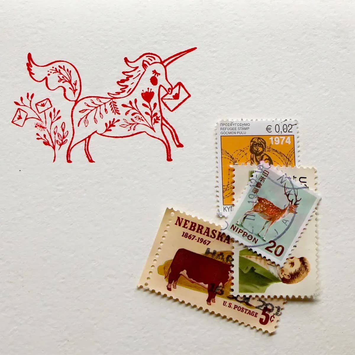 Unicorn Mail Stamp | Snail Mail & Pen Pal Gift