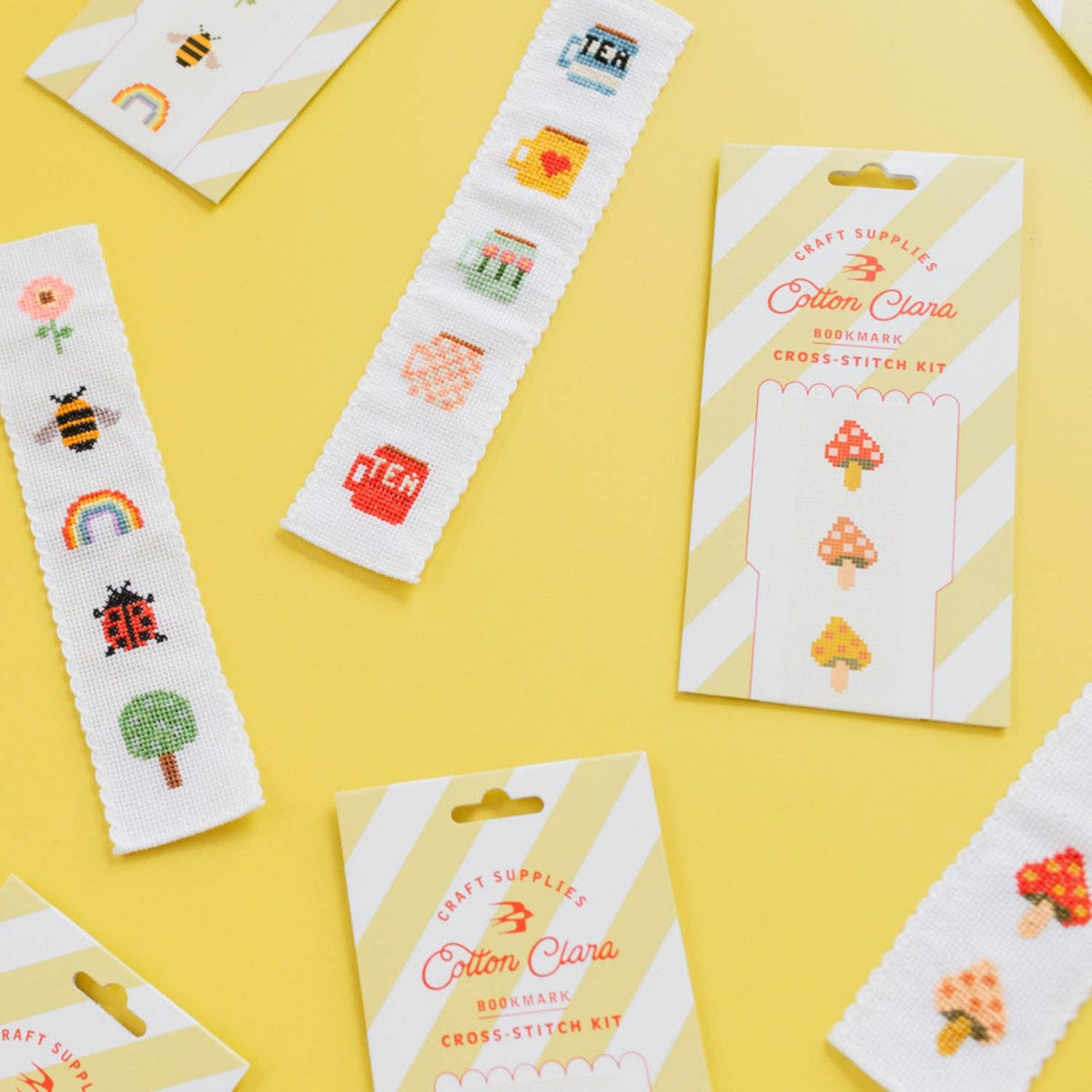 Toadstool Bookmark Cross Stitch Kit