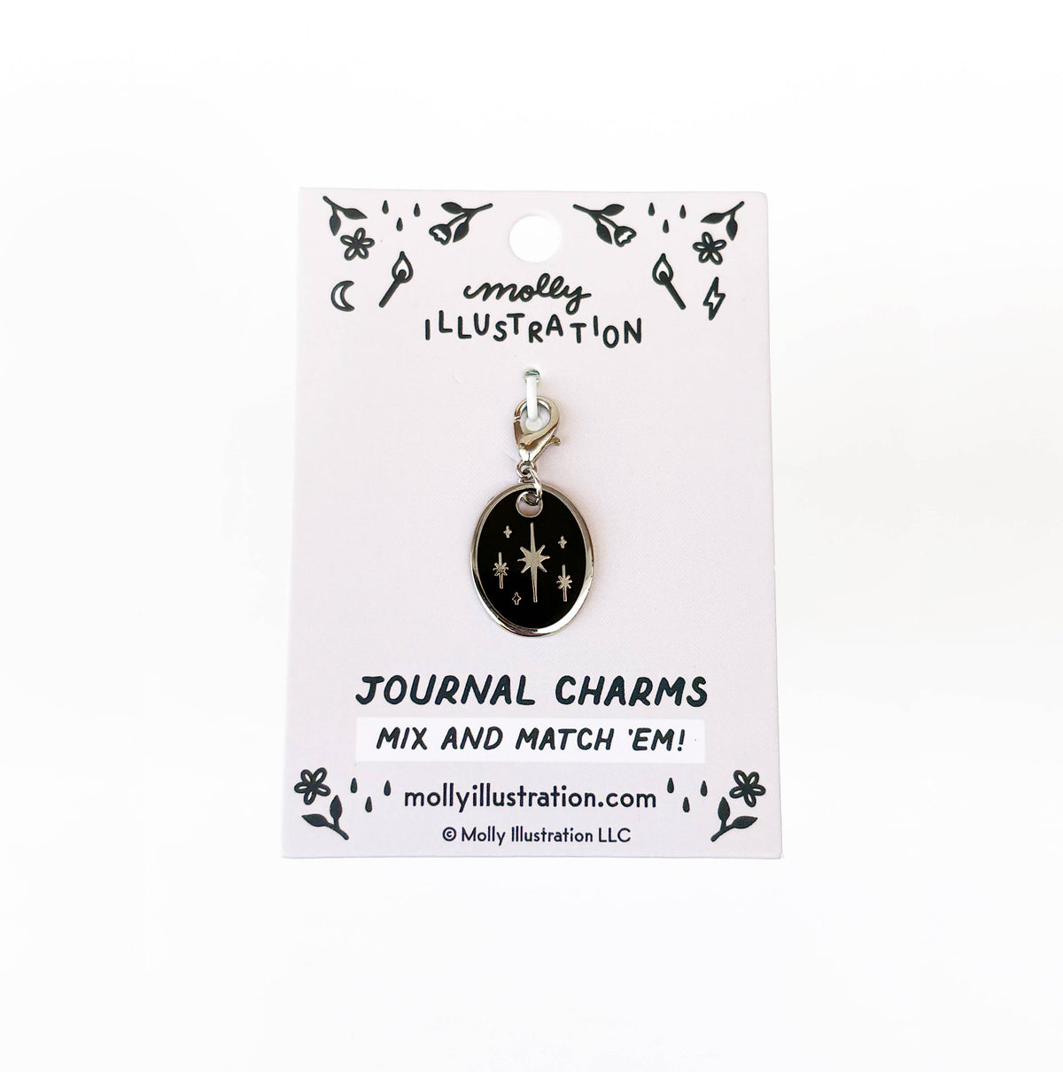 Twinkling Stars Hard Enamel Journal Charm