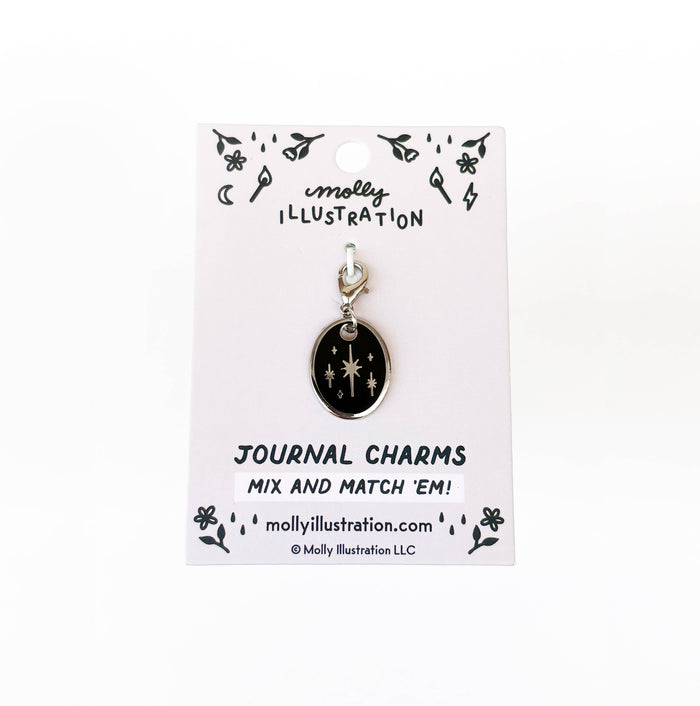 Twinkling Stars Hard Enamel Journal Charm