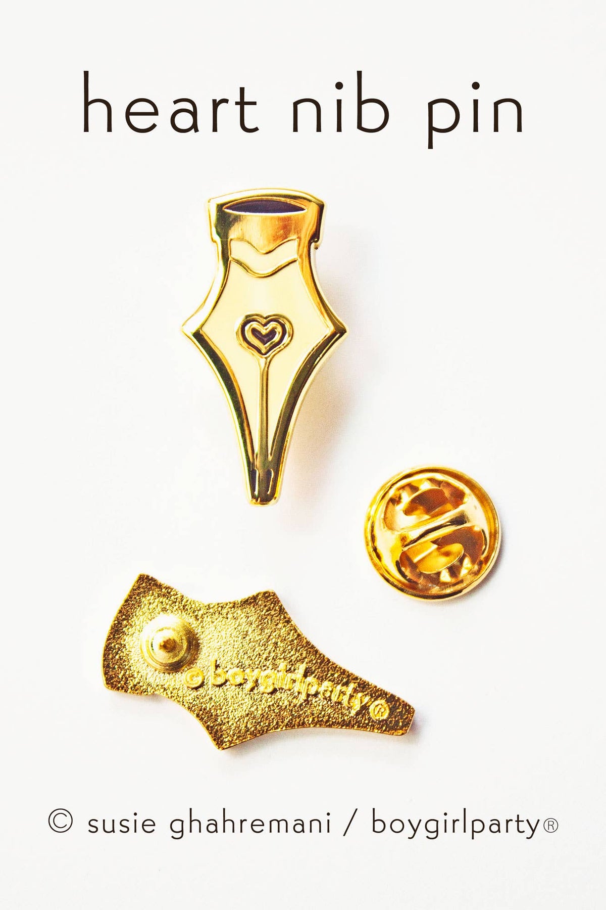 Fountain Pen Nib Enamel Pin — Writer Gift — Hard Enamel Pin