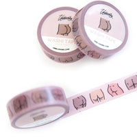 Funny Silly Butt Illustration Decorative Washi Tape