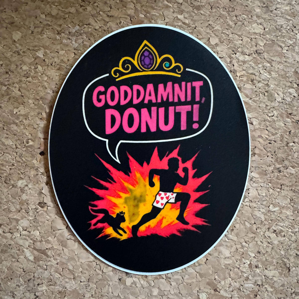 Goddamnit Donut Vinyl Sticker