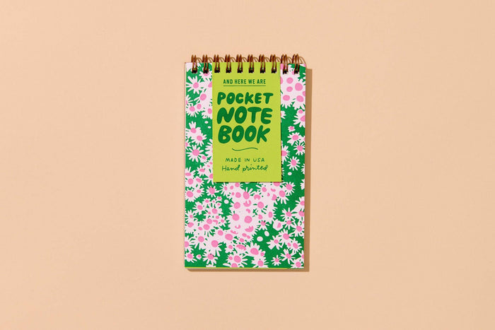 Aster Wildflower Letterpress Spiral Pocket Size Notebook - Mothers Day,Ants Letterpress Pocket Size Spiral Notebook -Fathers Day Gift Mothers Day Spring Easter
