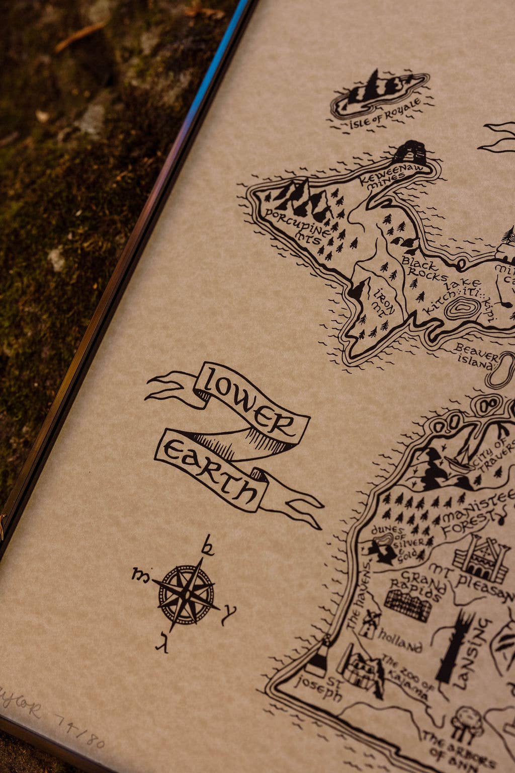 Lord of the Rings / The Hobbit Middle Earth Map of Michigan