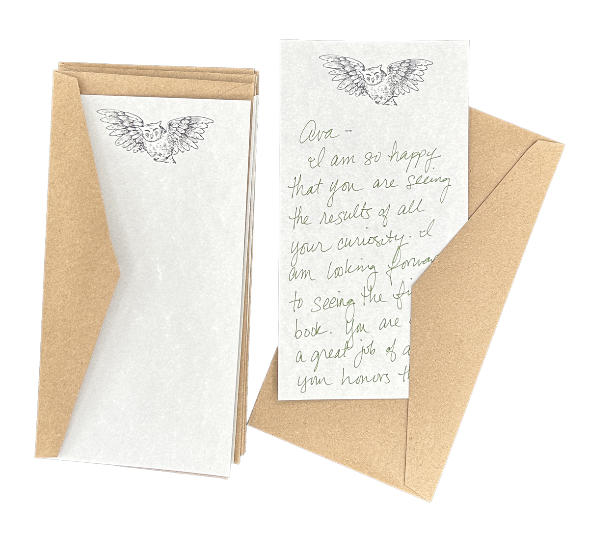 Owl Letter Writing Set
