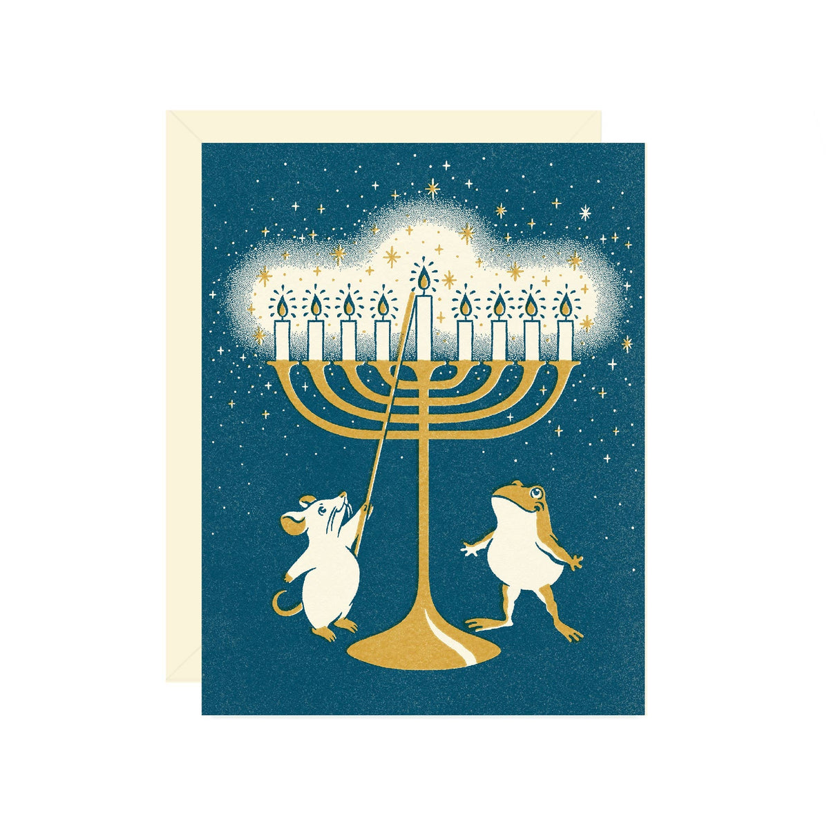 Menorah Hanukkah Card