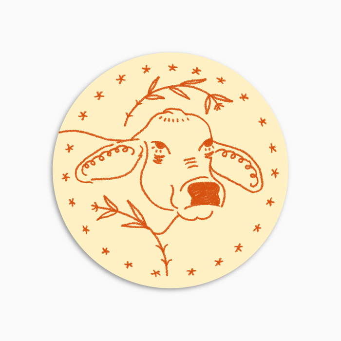 Brahman Cow Sticker