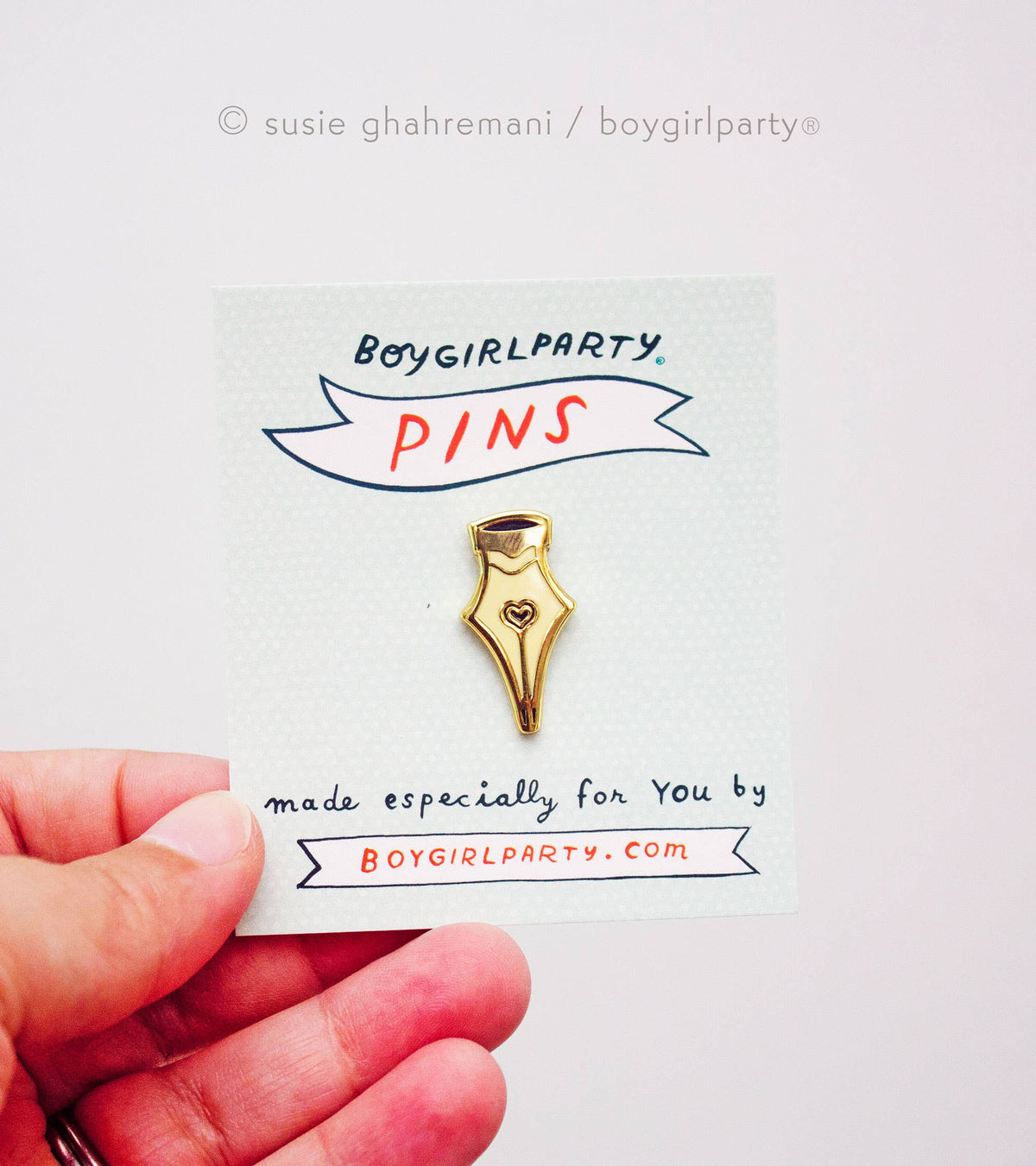Fountain Pen Nib Enamel Pin — Writer Gift — Hard Enamel Pin