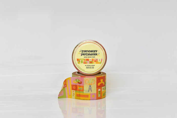Stationery Patchwork 30mm Wide, Decorative Washi Tape