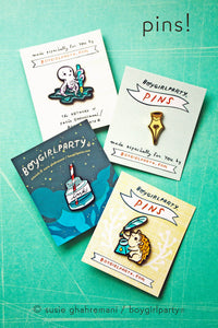 Fountain Pen Ink Bottle Enamel Pin — Calligraphy Gift