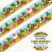 Strawberry Farm Critters Washi Tape