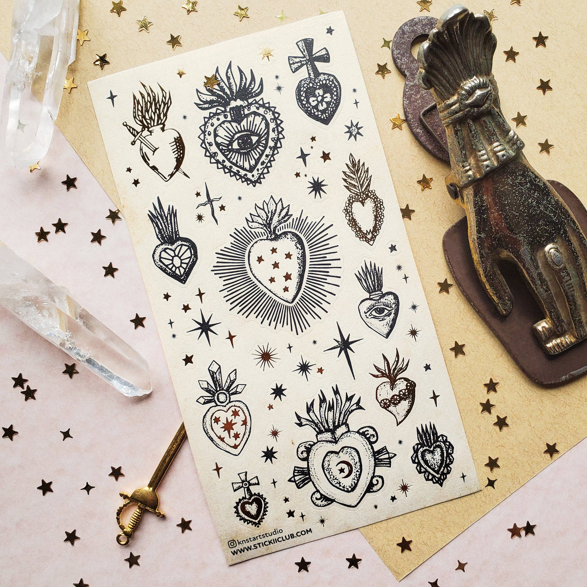 Sacred Hearts Sticker Sheet