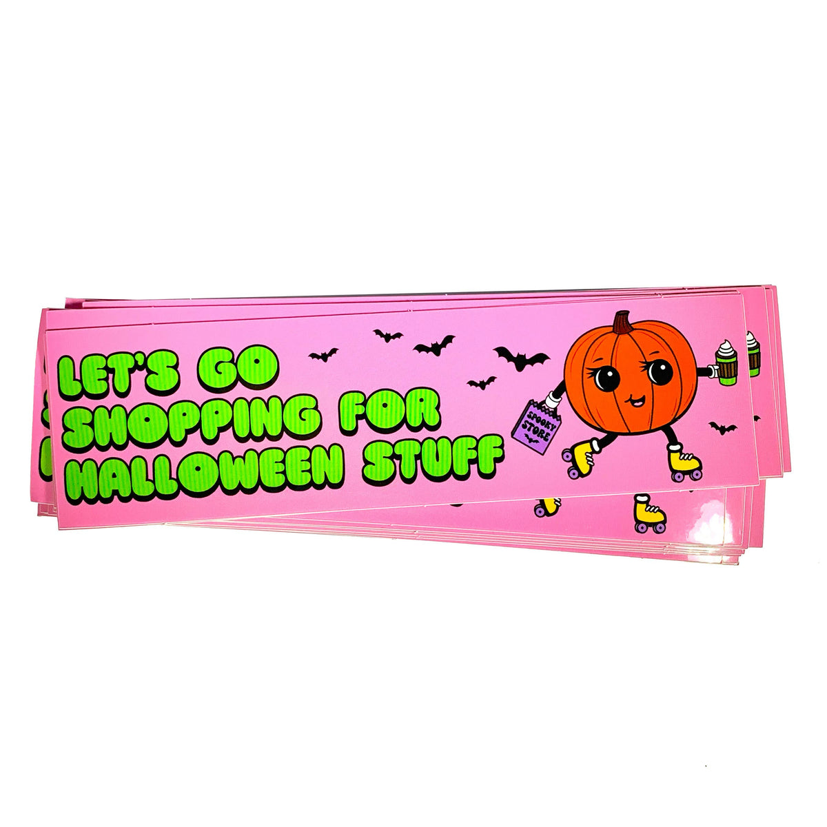 Let's Go Shopping For Halloween Stuff Vinyl Sticker