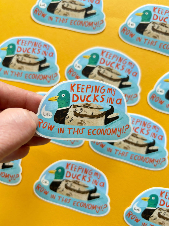 Ducks in a Row Vinyl Sticker