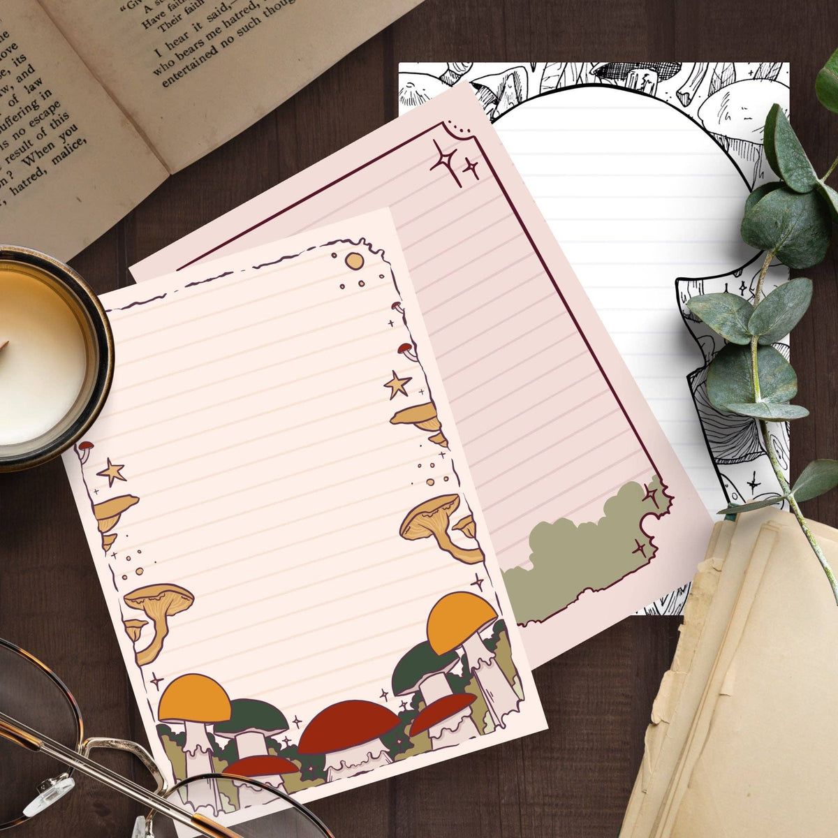 Mushroom Writing Paper Pack