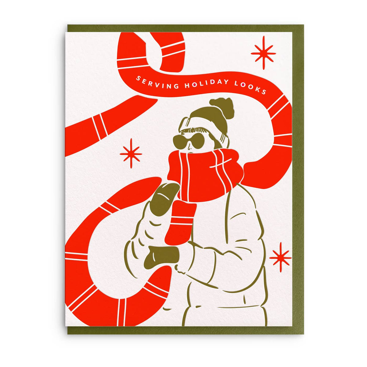 Holiday Looks, Letterpress Christmas Card