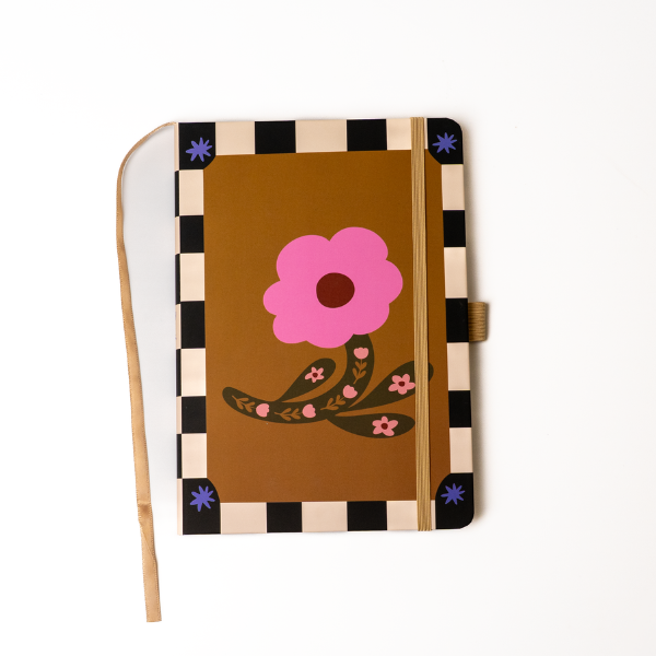 Floral Soft Touch Hardbound Layflat Notebook Journal