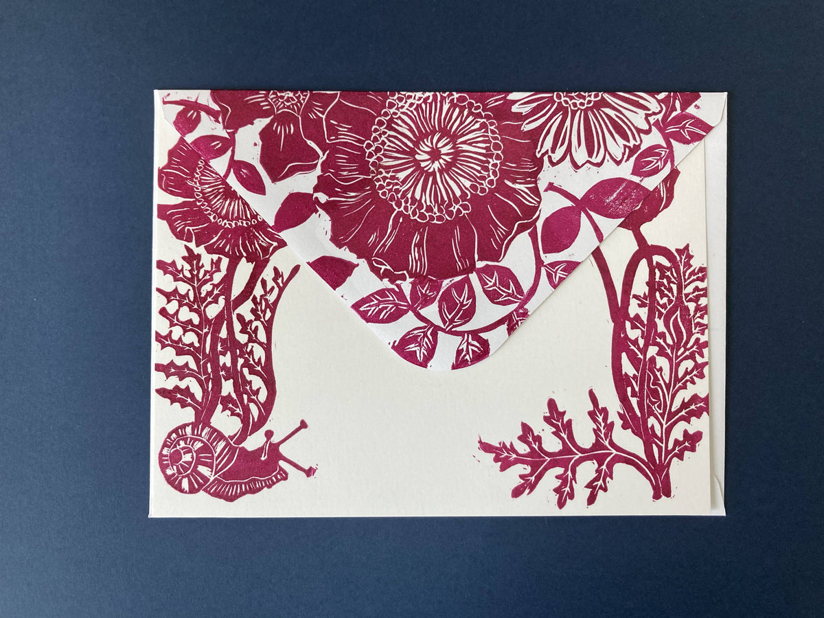 Poppy Envelope and Postcard Stationery Set of 3